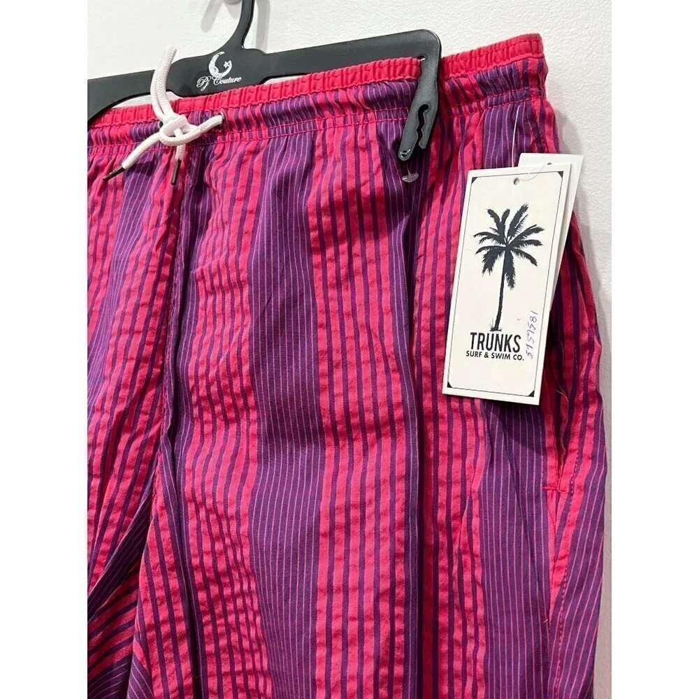 New TRUNKS SURF & SWIM CO. Sano Contrast Premium Swim Trunks Size L MSR…